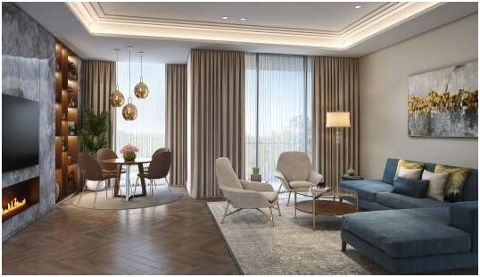 Family Room: Penthouse Trident Residences